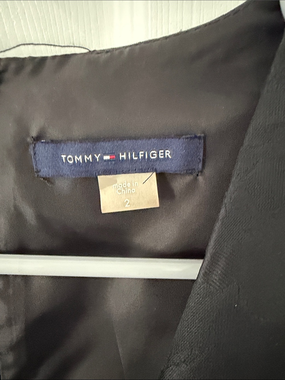 Tommy Hilfiger Black Floral Jacquard Midi Dress with Slim Belt - Picture 3 of 6